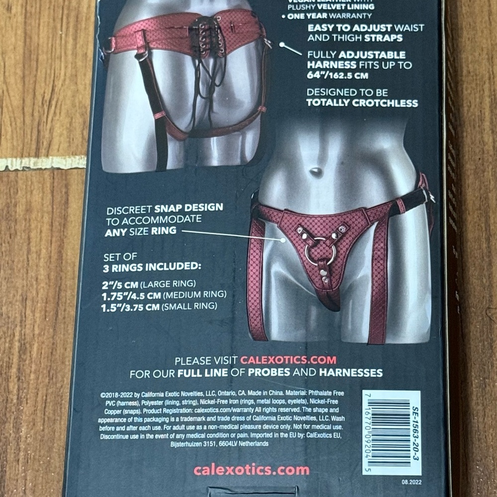 Her Royal Harness The Regal Queen Crotchless Vegan Leather Adjustable Harness. - Picture 3 of 3